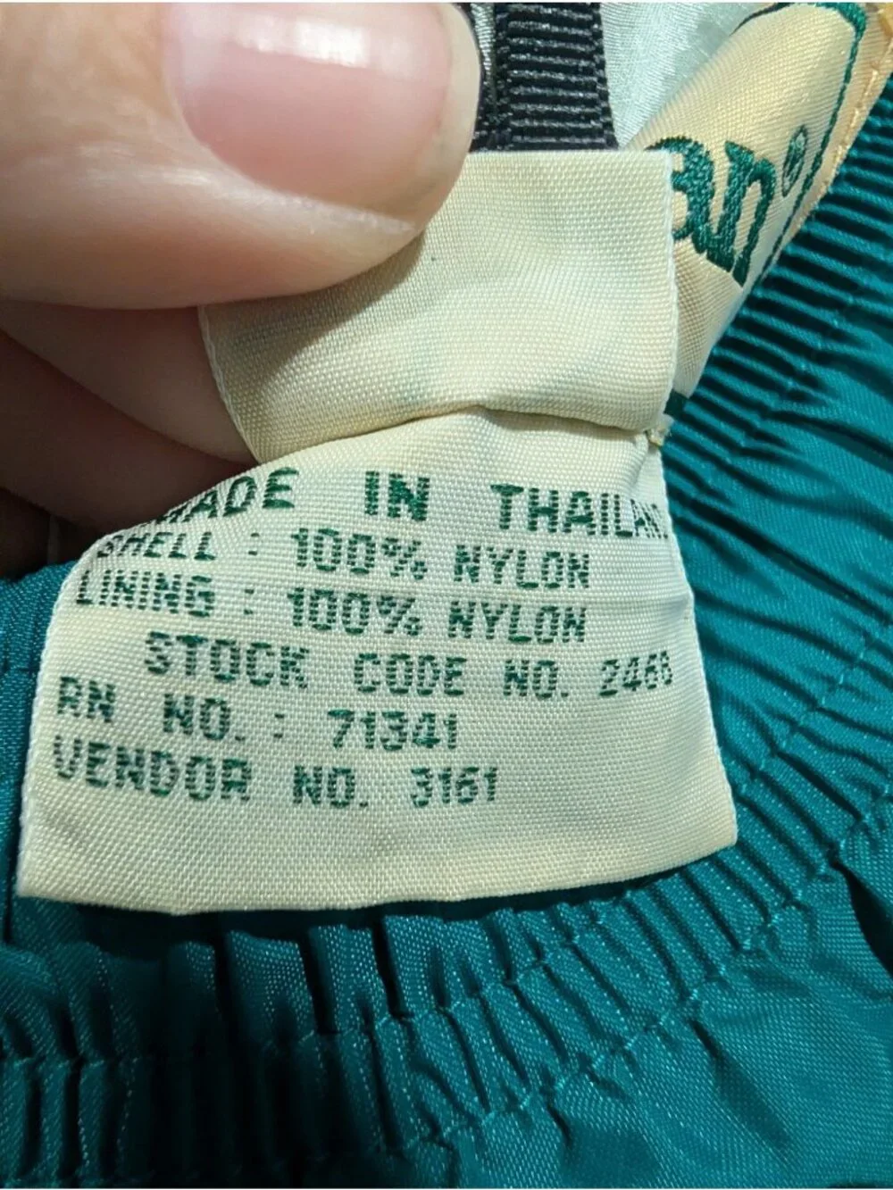 Vintage L.L. Bean Gore-Tex Rain Track Nylon Pants - Men's Size L Teal Blue